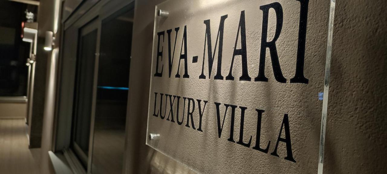 Luxury Villa Eva-Mari With Jacuzzi, 50M From The Beach Stalos Exterior photo