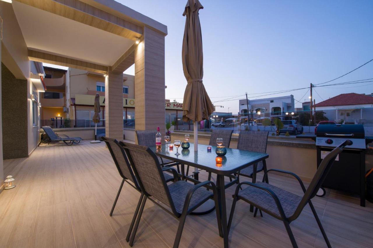 Luxury Villa Eva-Mari With Jacuzzi, 50M From The Beach Stalos Exterior photo